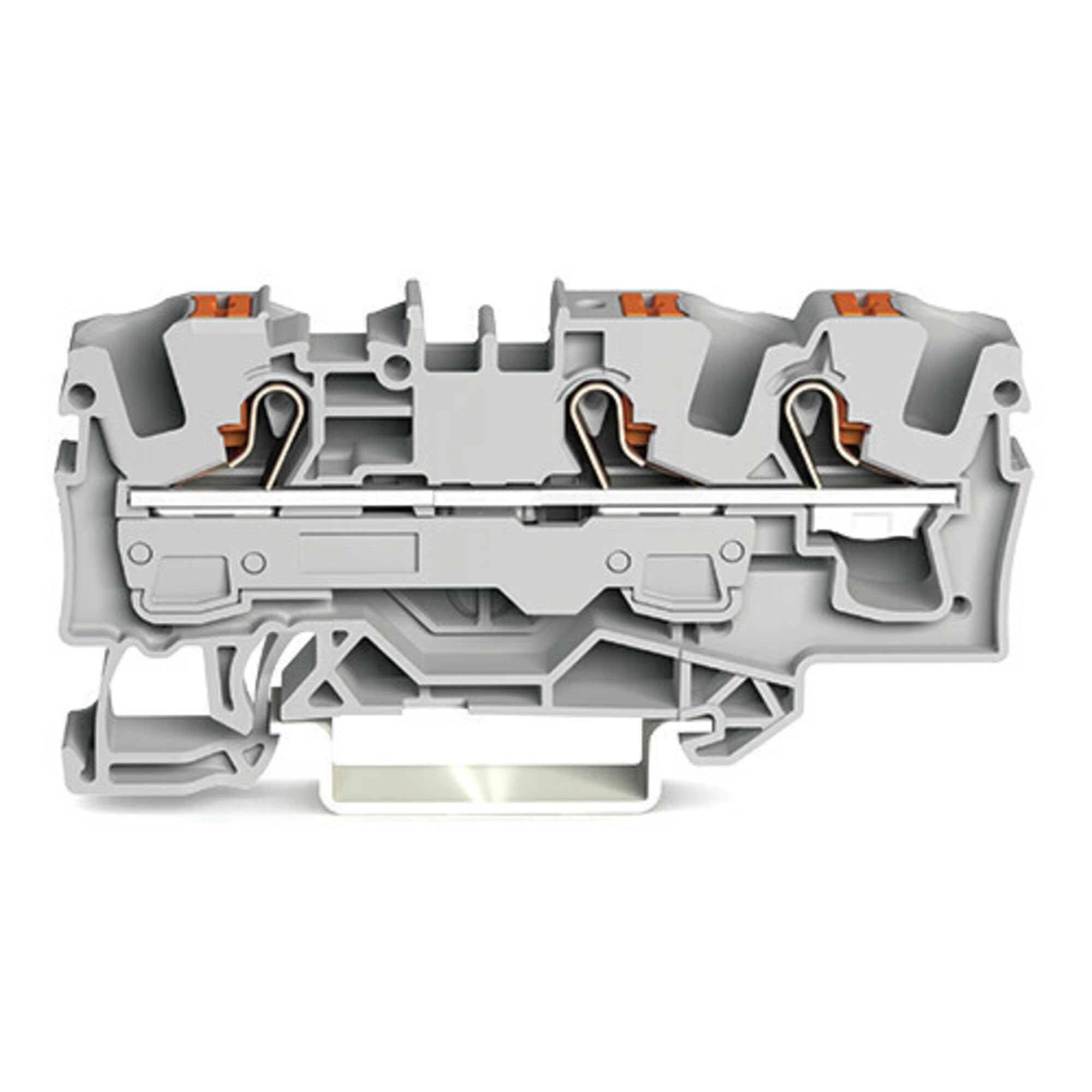 2206-1301 | WAGO 3-PRZEWODNIK TERMINAL BLOCK WITH PUSH-BUTTON 6 MM?, szary