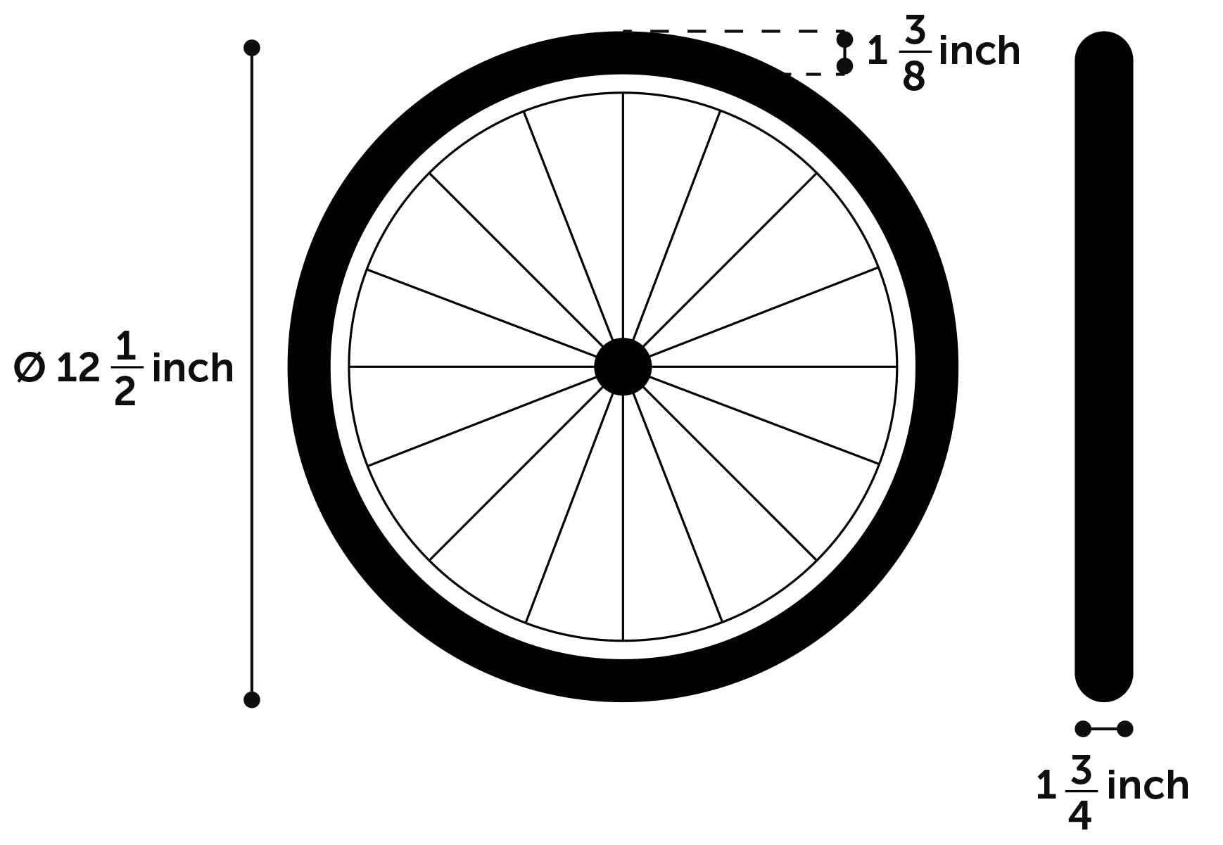 Roue DE Rechange REMORQUE DE Velo Romero