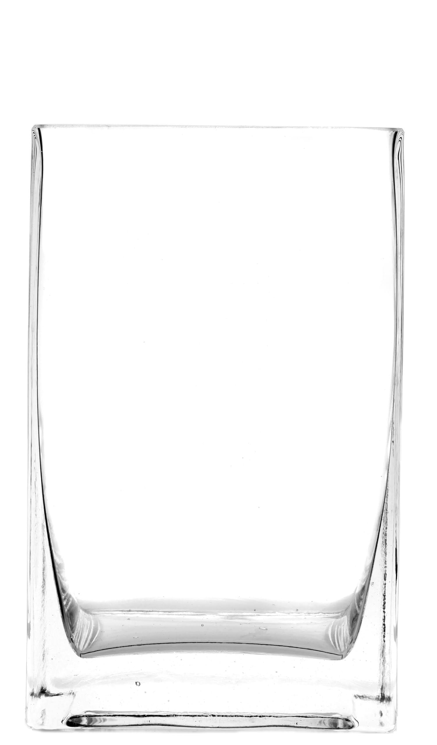 Daniele Dessina F6-7780 - Jarrón de Cristal Transparente para Velas y Flores de sección Redonda - Medidas 8 x 8 x 20 cm