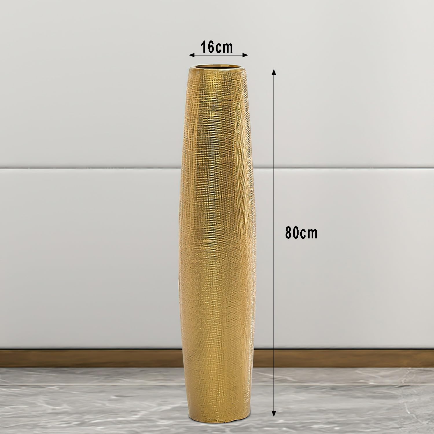 GLJTUO Große Bodenvase Aus Keramik, 80 cm Hohe Bodenvase, Moderne Handgefertigte Vase Für Wohnzimmer, Küche, Büro, Schlafzimmer,