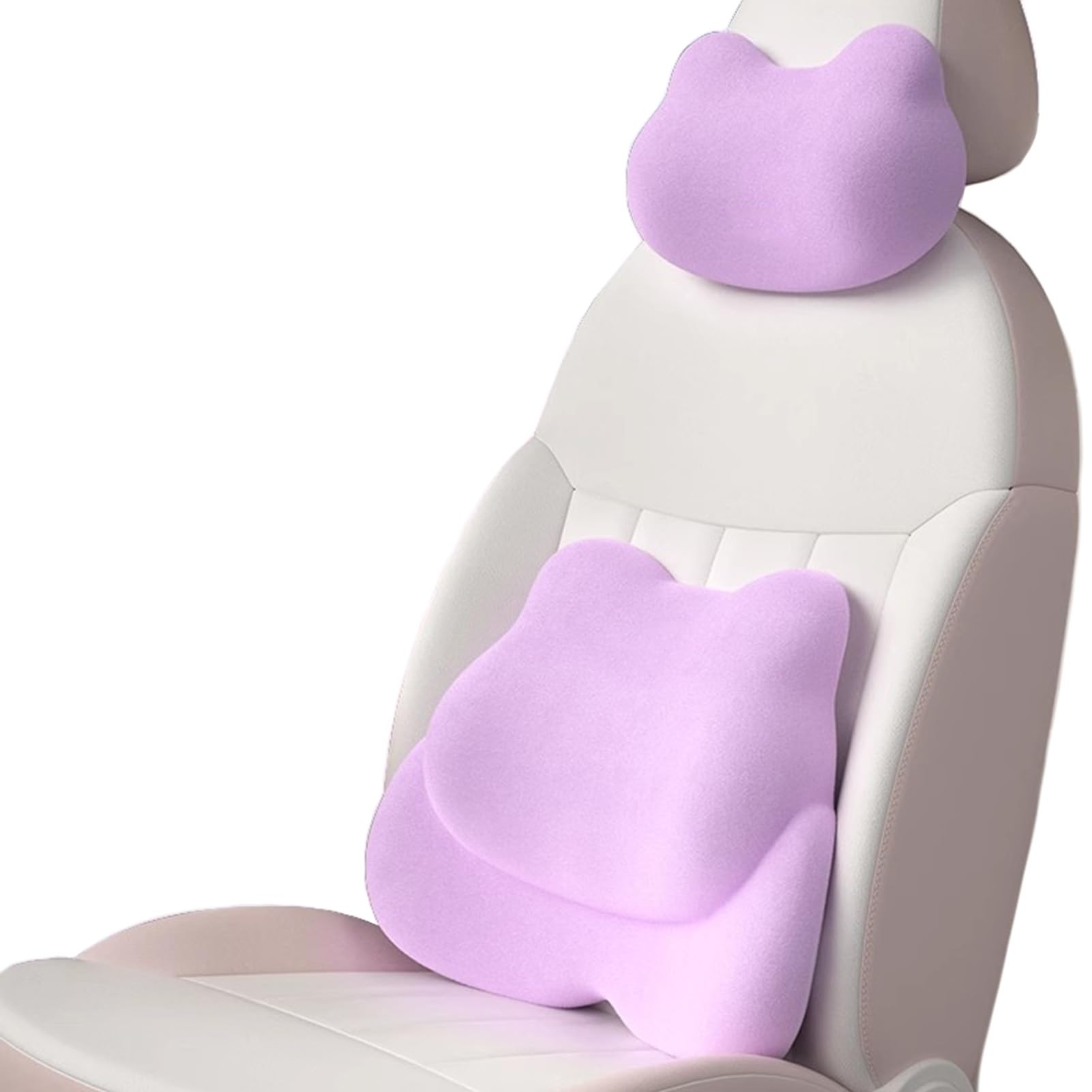 Almohada Lumbar de la Ayuda for la Almohada Lumbar de la Espuma de la Memoria de la Almohada del Cuello del Coche for el Alivio del Dolor de Espalda Baja(Purple)