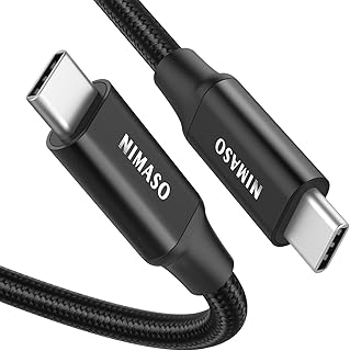 USB C to USB C 3.1 Gen 2 Cable 10Gbps Data Transfer, NIMASO 4K Video Output Monitor Cable 100W PD Fast Charging Compatible with Thunderbolt 3, MacBook Pro, iPad Pro, Galaxy S21, Google Pixel - 3.3FT
