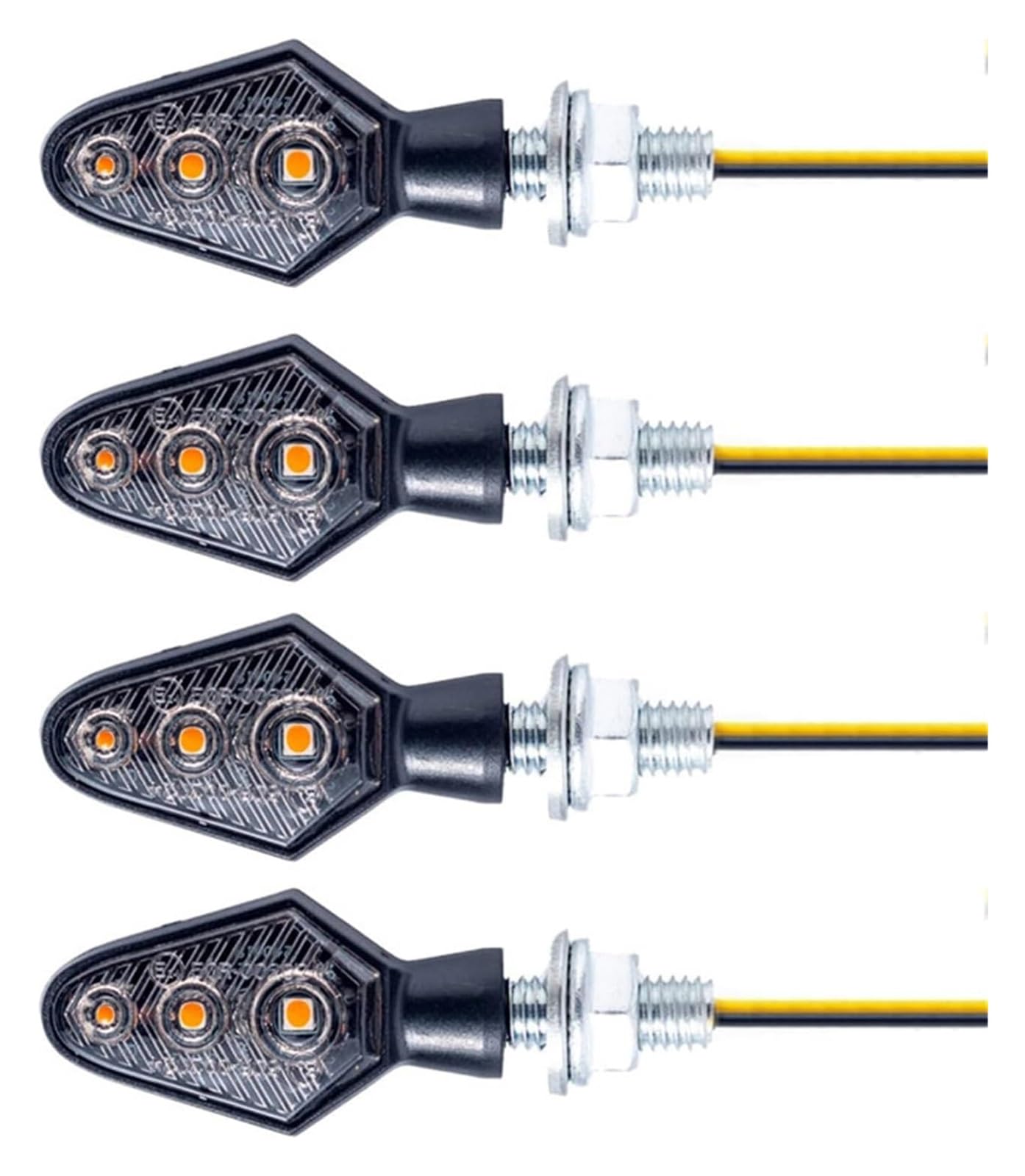 Indicatore di direzione Moto 12V Moto Indicatore di Direzione Fari Freccia Lampeggiante Ambra Impermeabile Spie Avvertimento(4pcs)