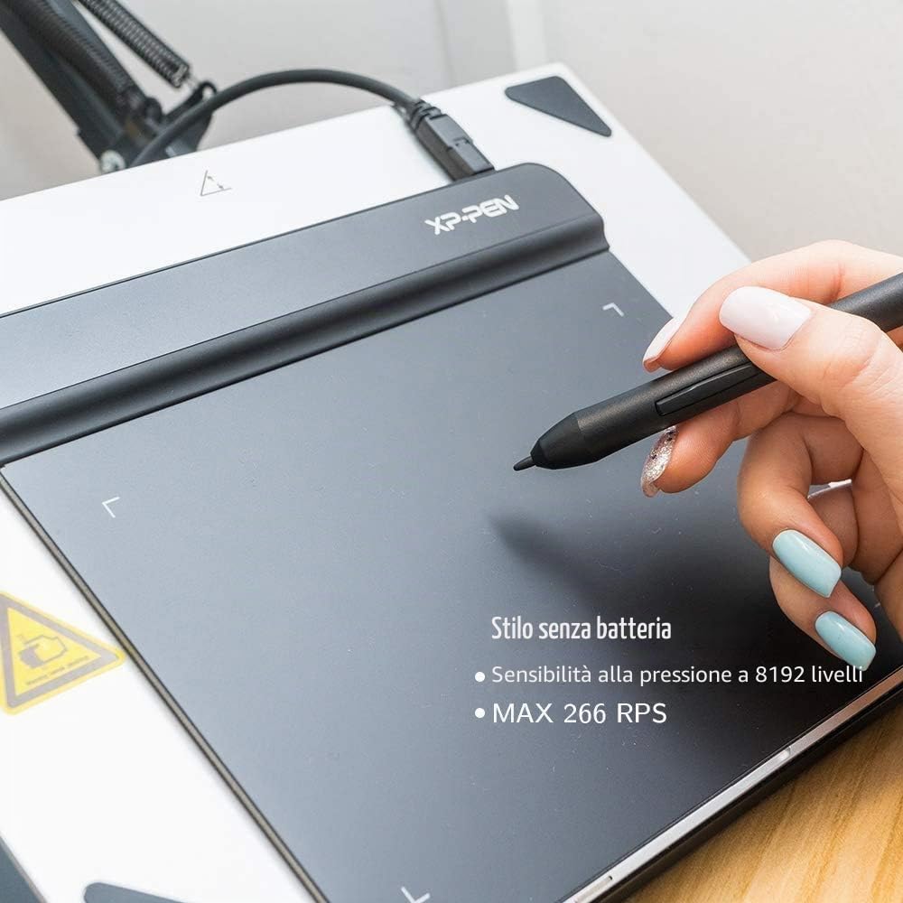 XP-PEN Star G640 Tavoletta Grafica con Penna Digitale Senza Batterie, Adatta per lo studio online, lavoro a distanza, disegno, 6x4 Pollici