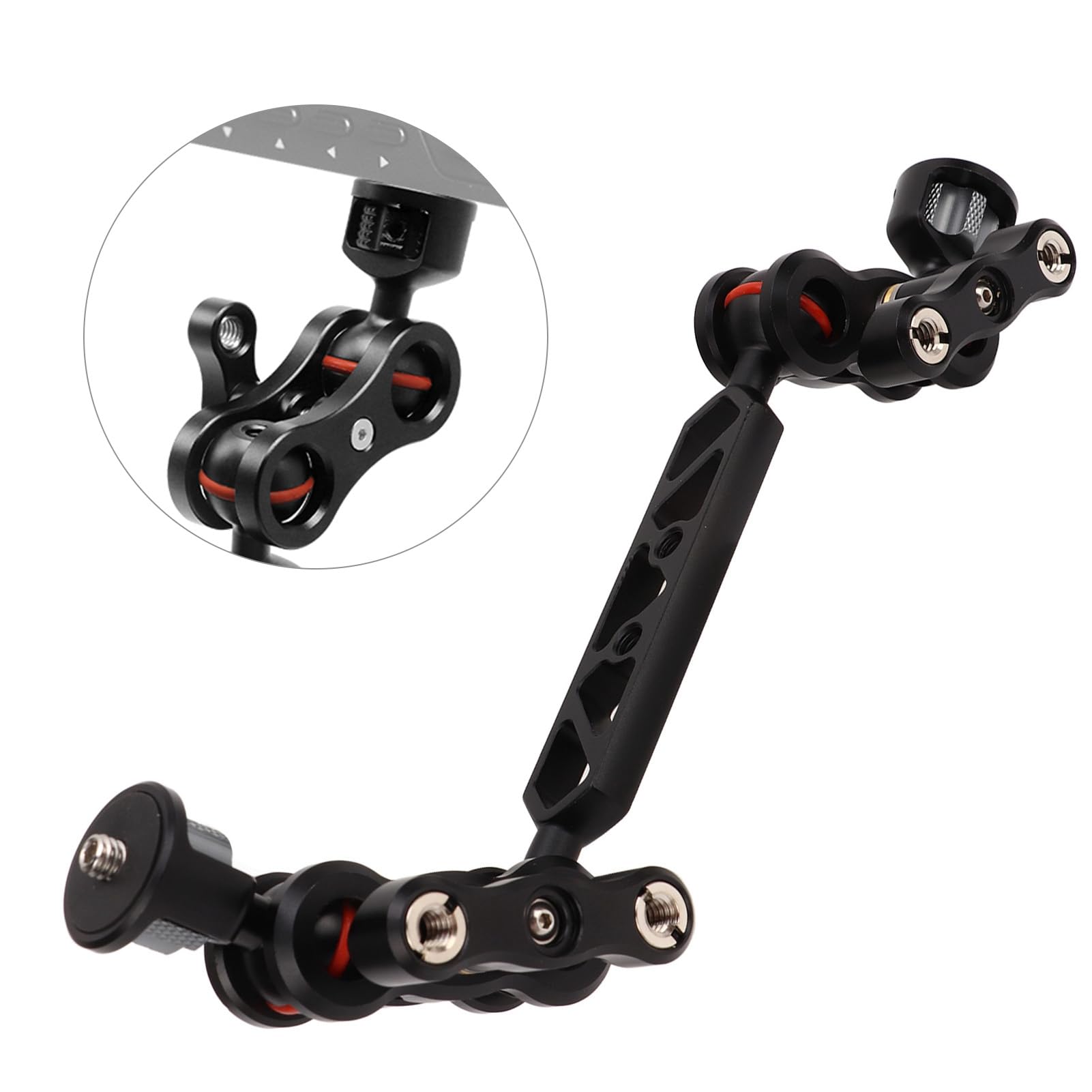 Brazo Mágico Articulado Soporte de Cámara con Súper Abrazadera Abrazadera de Montaje de Cámara Brazo Articulado 11'' Barra de Brazo de Extensión de Montaje de Cámara Brazo Mágico de Fricción Articulad