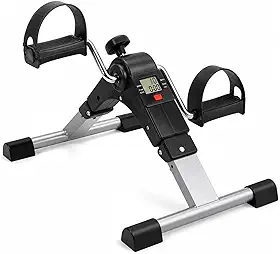 Mini Bike Ergométrica com Monitor Digital, Ajuste de Resistência, Compacta e Portátil, Exercício para Pernas e Braços, Ideal para Casa e Escritório
