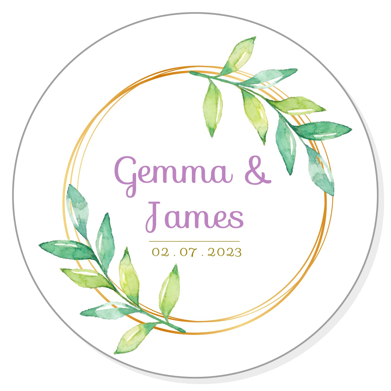 Personalised Wedding Stickers Labels (8+ Design Options!) (105 Stickers Per Pack!) - Personalised Wedding Stickers Labels for Scrapbooking, Favours, Envelopes, Kids, Bottles (Style 6)