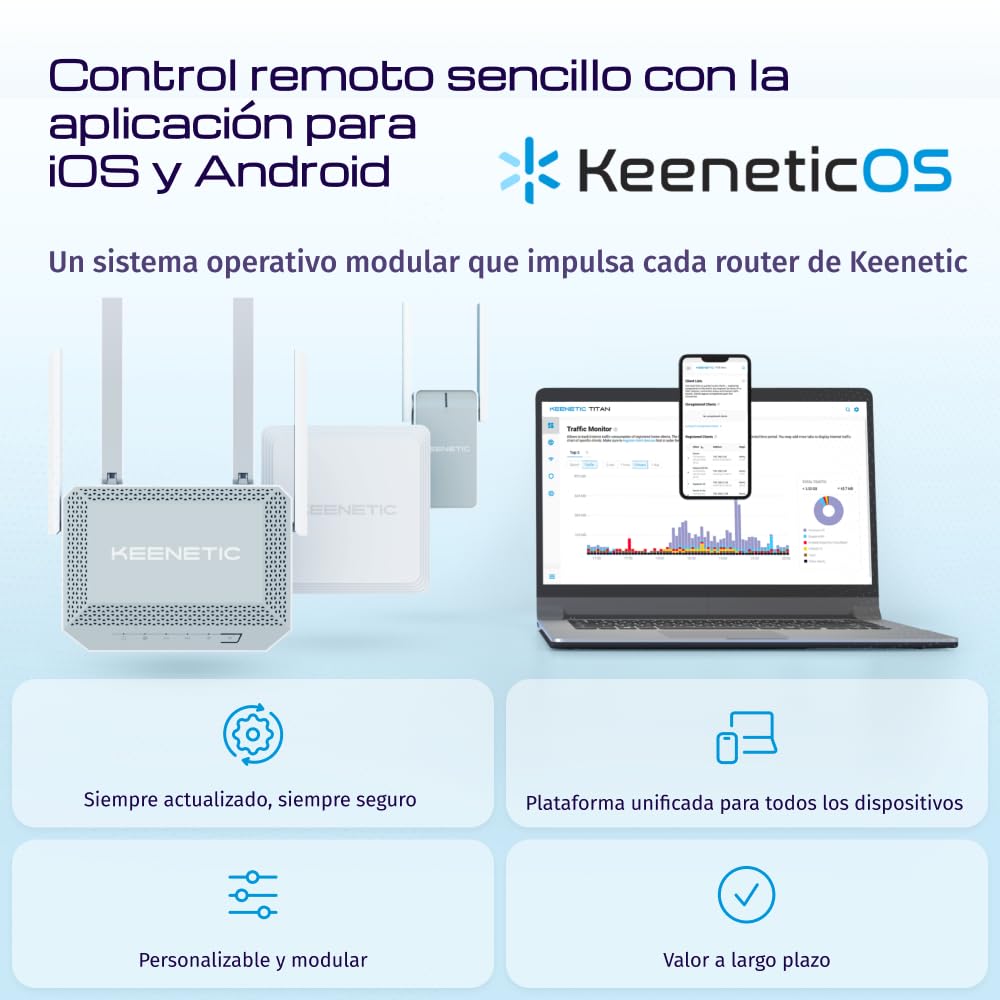Keenetic Buddy 5 Amplificador de Cobertura Wi-Fi 5 con Malla AC1200 con Puerto Ethernet