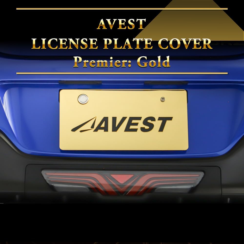 ナンバープレートカバー ゴールド ナンバープレート隠し 2枚セット