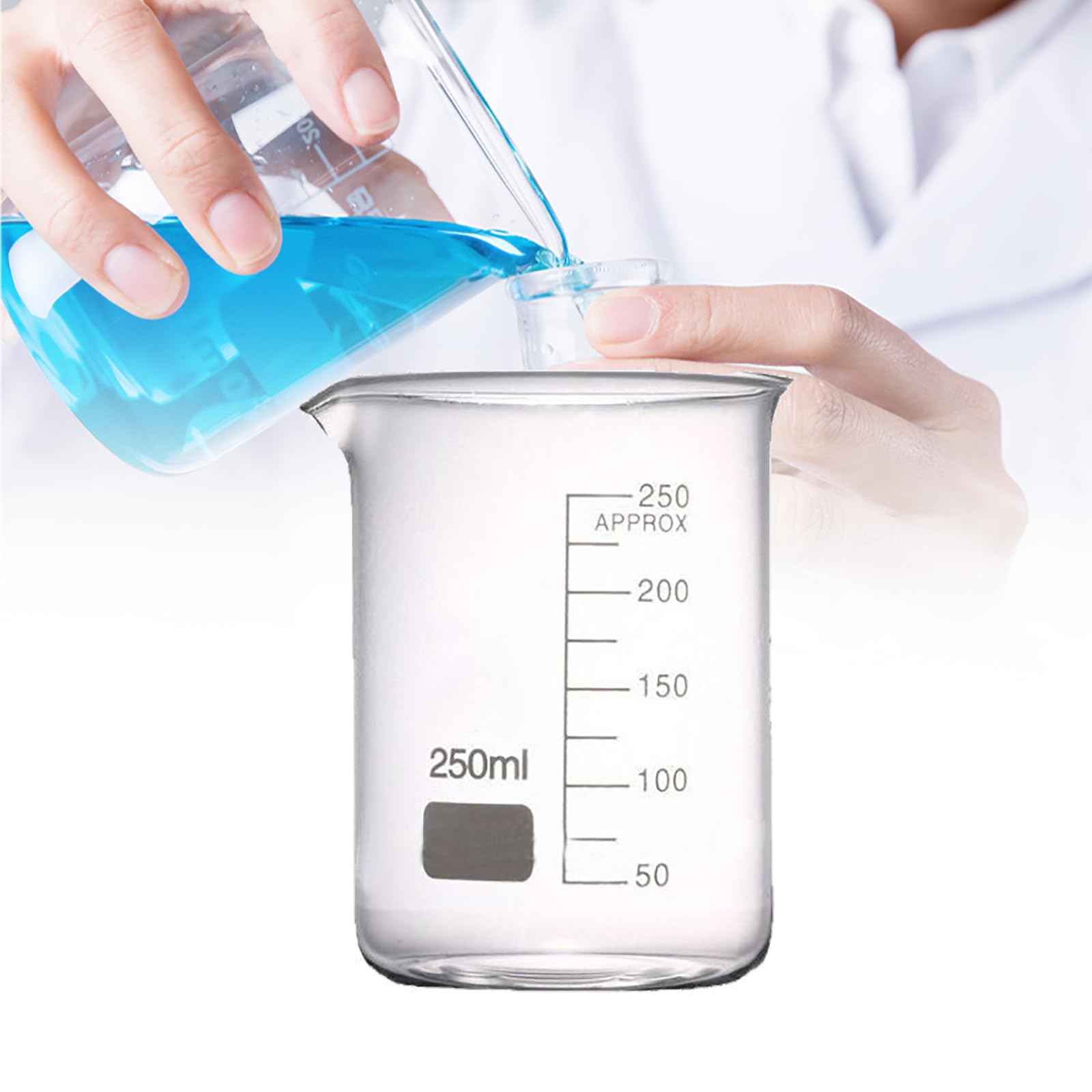 Szklany kubek wysokiej klasy Zagęszczona, niska forma, zlewka miarowa ze szkła borokrzemianowego z wylewką, laboratoryjna, 25-10000 ml(1000ML)
