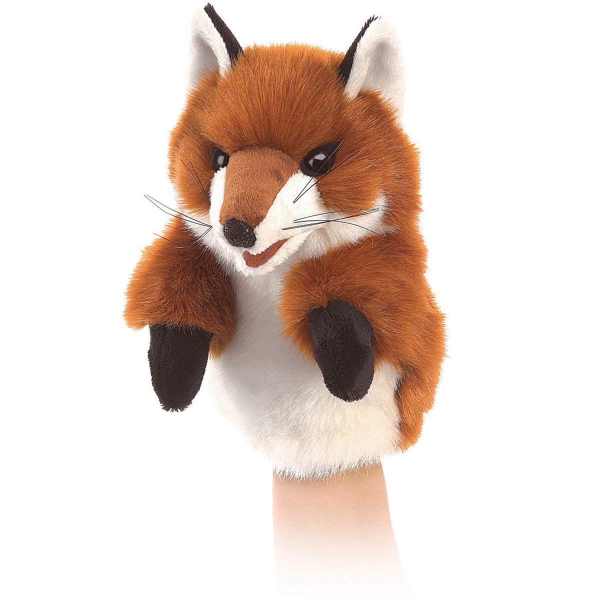 Amazon.com: Folkmanis Little Fox Hand Puppet, Red/Dark Brown/White