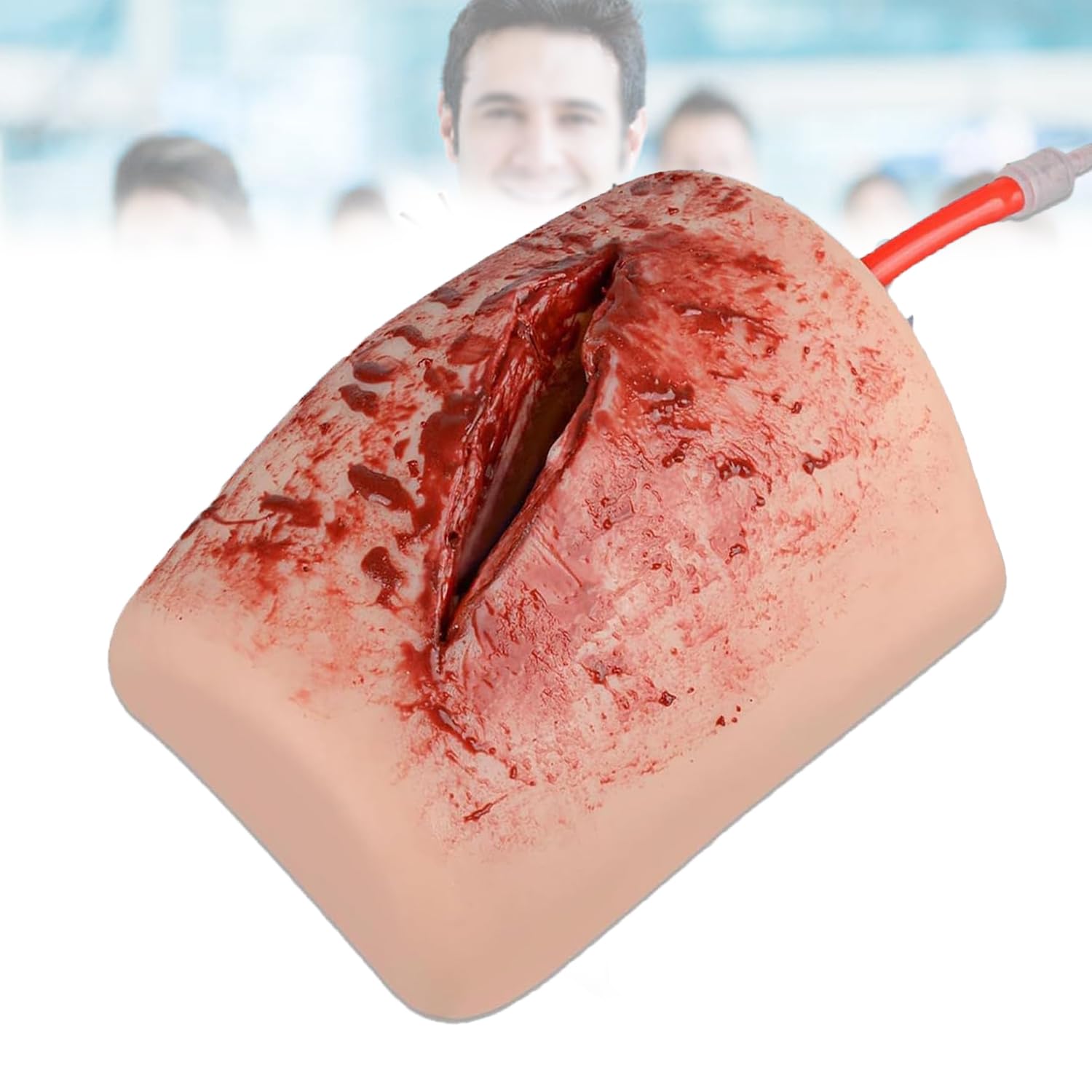 Kit de formación «Stop The Bleed», simulador de taponamiento de heridas en el Muslo, Material de Silicona, Piel simulada hemostática, Reutilizable, para formación en Primeros Auxilios