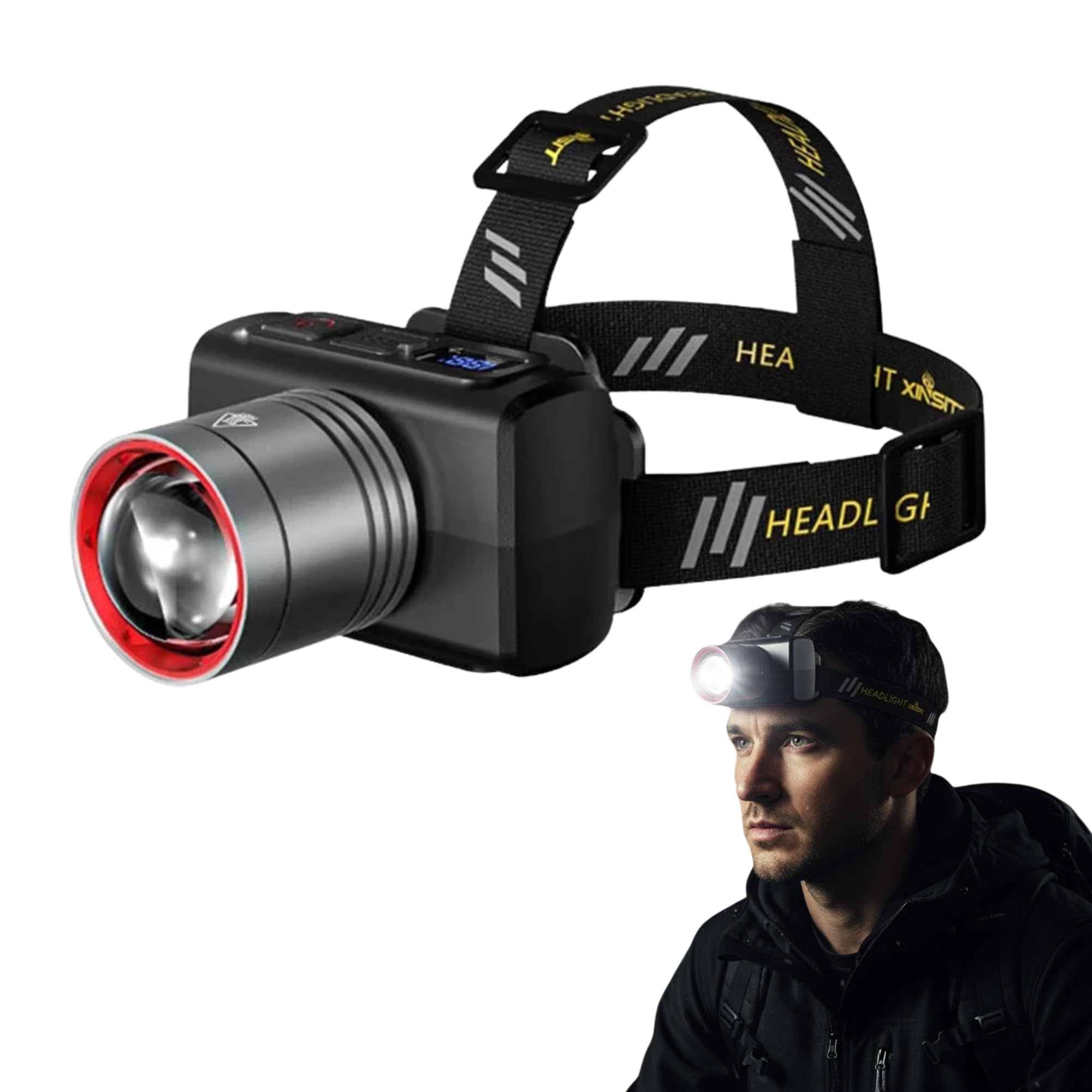 Drumstone TopRated 𝟏𝟓𝐘𝐫 𝐖𝐚𝐫𝐫𝐚𝐧𝐭𝐲 Bright Sensor LED Headlamp | Rechargeable Motion Sensor Head Torch with Adjustable Strap, Waterproof & Lightweight | Camping, Hiking & Outdoor Work Light-picture-28