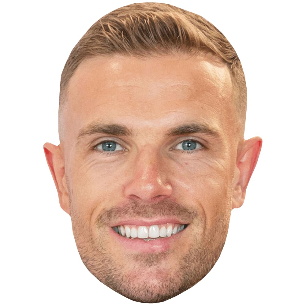 Jordan Henderson (Smile) Celebrity Mask, Flat Card Face, Fancy Dress Mask