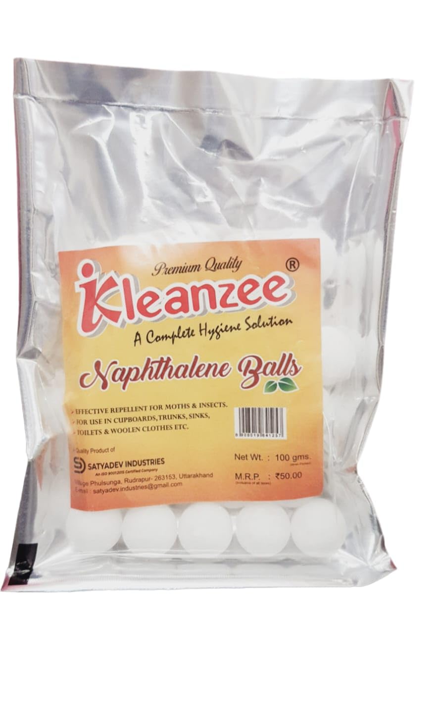 Kleanzee Naphthalene Balls for Clothes/Bathroom/Wardrobe/Moth, Protect