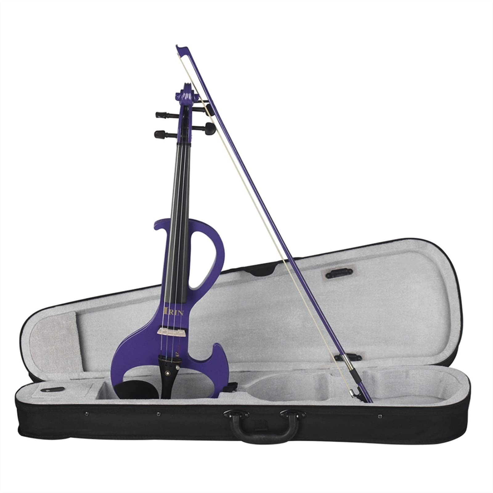 Strumento a Corde per Violino Elettrico Professionale 4/4 Violino Elettrico Viola con Custodia Cavo per Cuffie per Gli Amanti della Musica