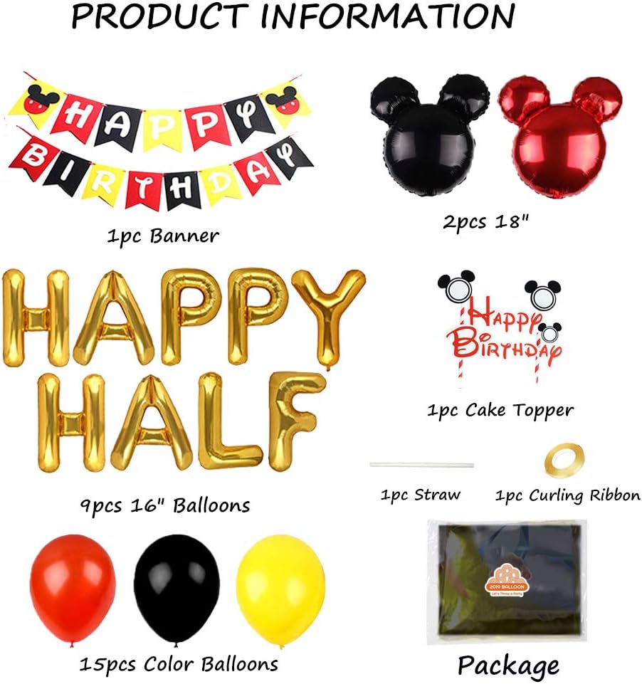 Buy Geloar Mickey Mouse Happy Half Birthday Decorations Mickey Mouse Happy Half Birthday Balloons Baby Boy Happy 1 2 Half Birthday Banner Six 6 Months Pregnant One Half Year Baby Shower Decor Kit Buy Geloar Mickey Mouse Happy Half Birthday Decorations Mickey Mouse Happy Half Birthday Balloons Baby Boy Happy 1 2 Half Birthday Banner Six 6 Months Pregnant One Half Year Baby Shower Decor Kit