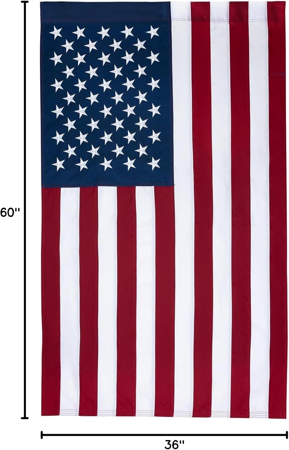 Homissor 100% Cotton Flag American Flags 3x5 Ft US Flags Hanging Vertical Fade Resistant Embroidered Stars Outdoor