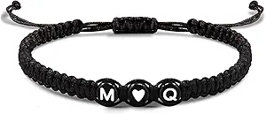 Initial Bracelets for Women Men's Bracelets Gifts for Girlfriend Boyfriend Letter Bracelets I Love You Gifts for Her Him Best Friend Birthday Gift Christmas Jewelry