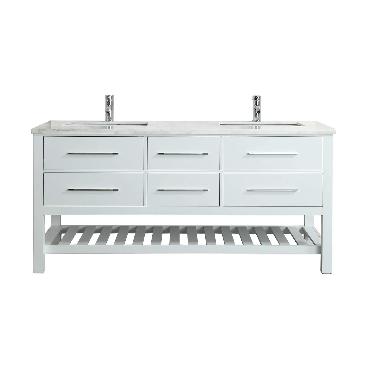 Buy Eviva 60" Bathroom Vanity with Sink - Porcelain Round 60 inch ...