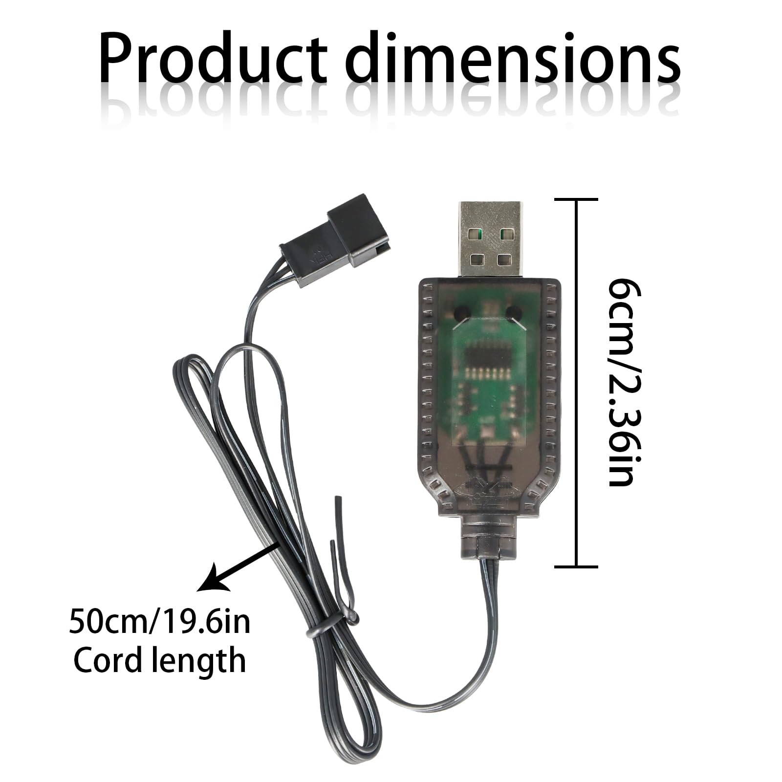 Uniwersalny kabel ładowarki USB rc z wtyczką SM-3P Plug do 2S Akumulator LiPo 7,4V 1000mA kompatybilny RC