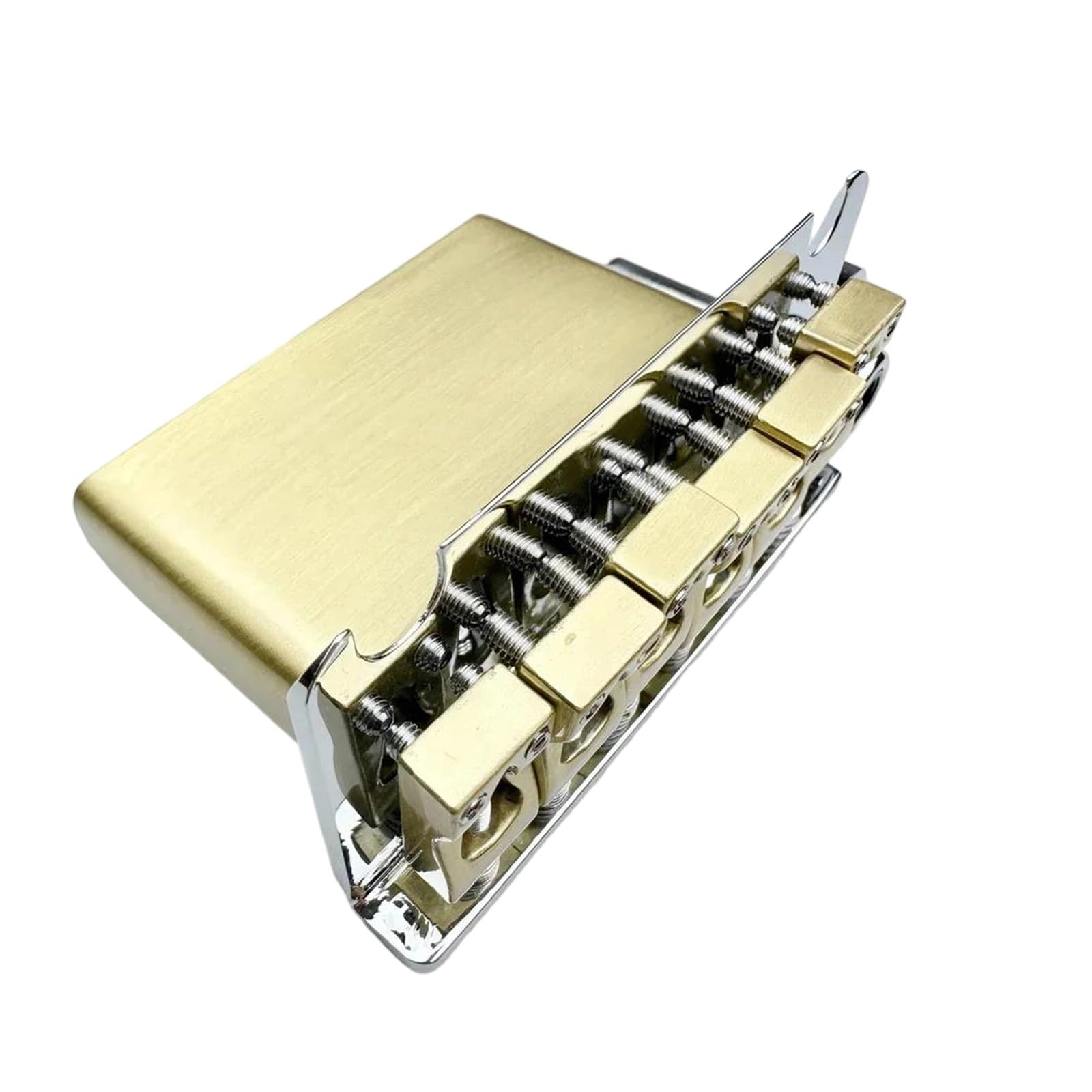 Puente Trémolo Para Guitarra Eléctrica Con Bloque De Latón Y Montura Plateada Cromada | Puente de guitarra