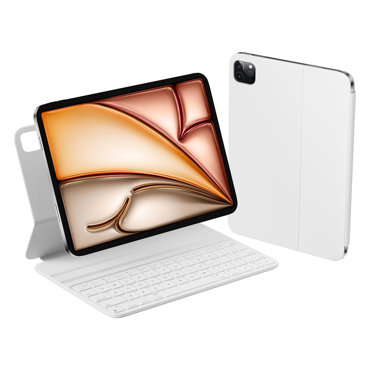 HOU Keyboard Case for iPad Air 11 inch 2024 (M2), Keyboard Case for iPad pro 11 inch(4th/3rd/2nd/1st), Adjustable Angle Keyboard Case for iPad Air 5th&4th (2022/2020), Folio,Slim,Magnetic Charging