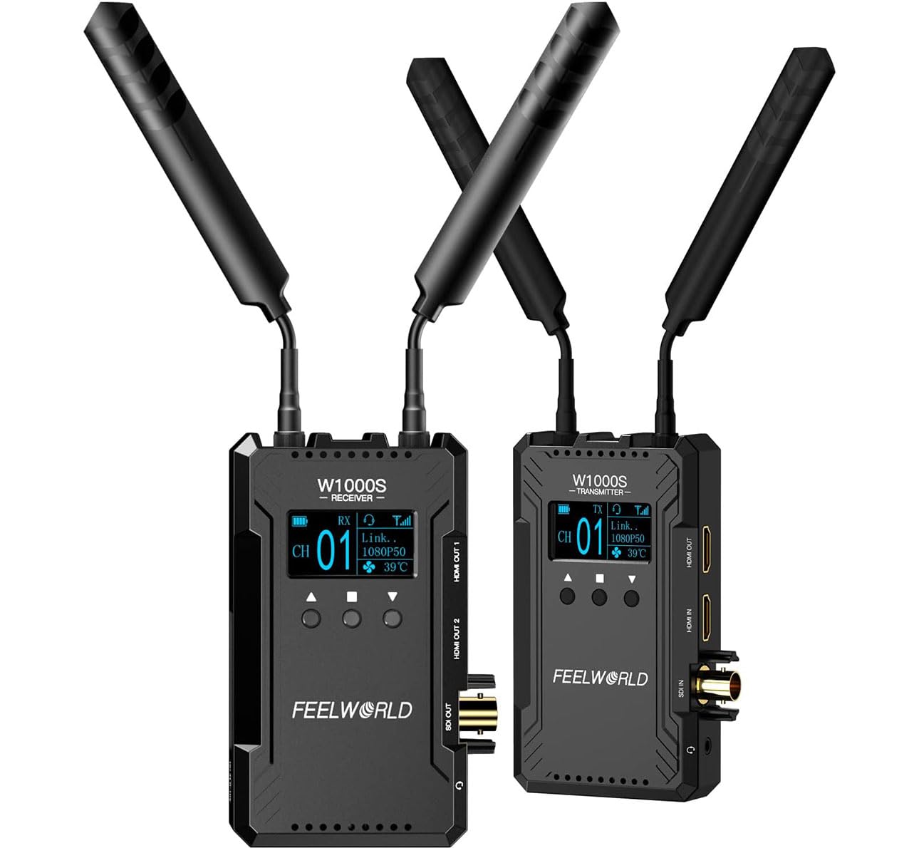 FEELWORLD W1000S Video Transmission System 1000FT Wireless SDI Dual HDMI Full Duplex Intercom Live Streaming