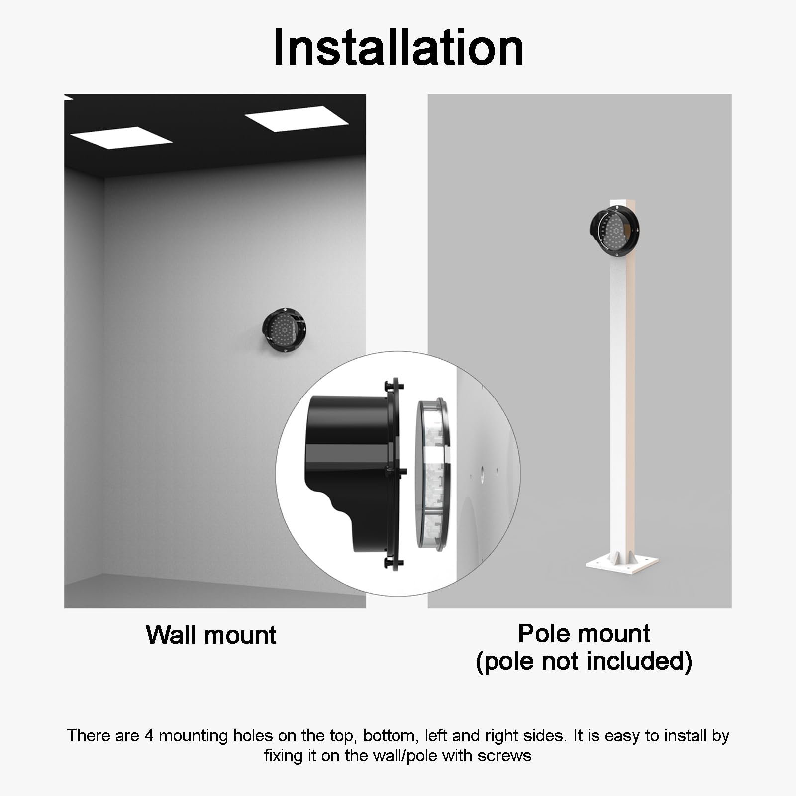 Feu Tricolore, Lampe Murale avec Interrupteur Feux Tricolores, Boîtier PC, Feu de Circulation LED avec Adaptateur avec Bouton, Plug Play 12V(20cm/8in)