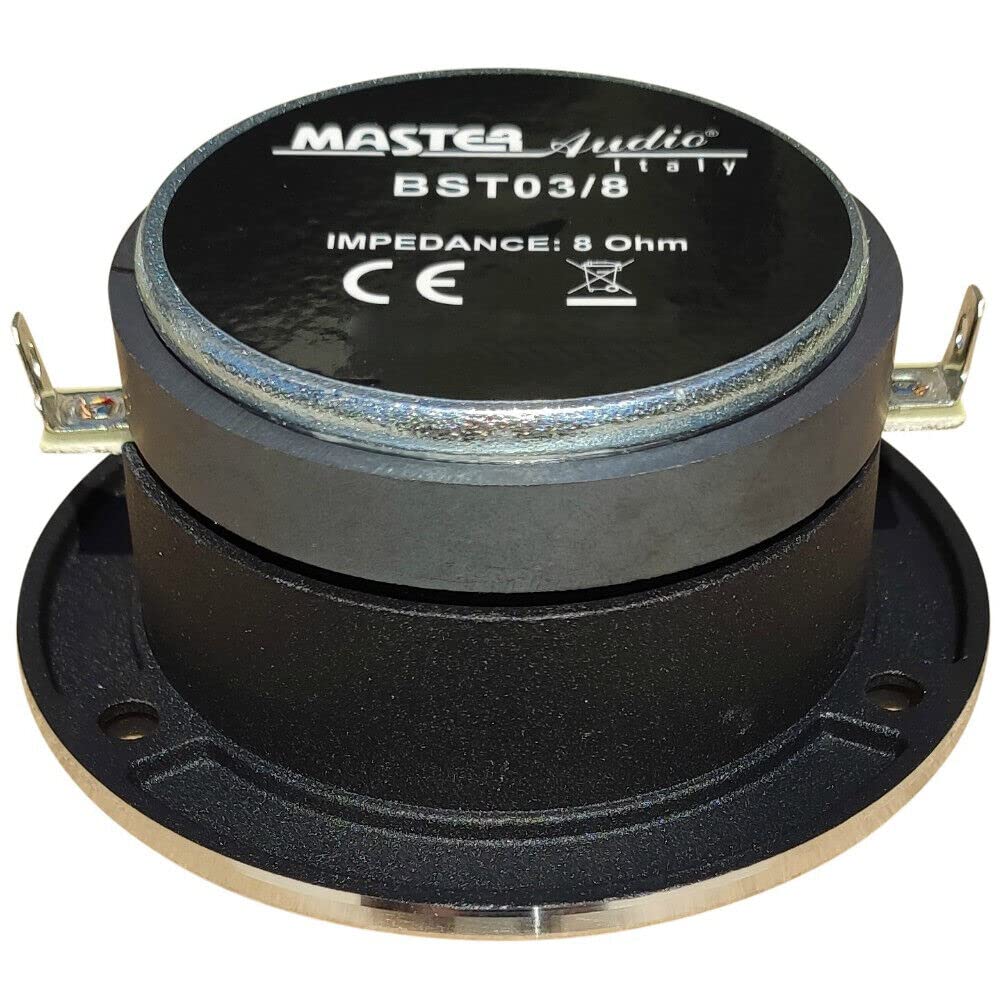 KIT SET PER MASTER AUDIO BST03/8 2 super tweeter di ricambio universali, da 150 watt rms 300 watt max, 9,6 cm di diametro, 8 ohm, per casa, a coppia, alta qualità premium + condensatori omaggio