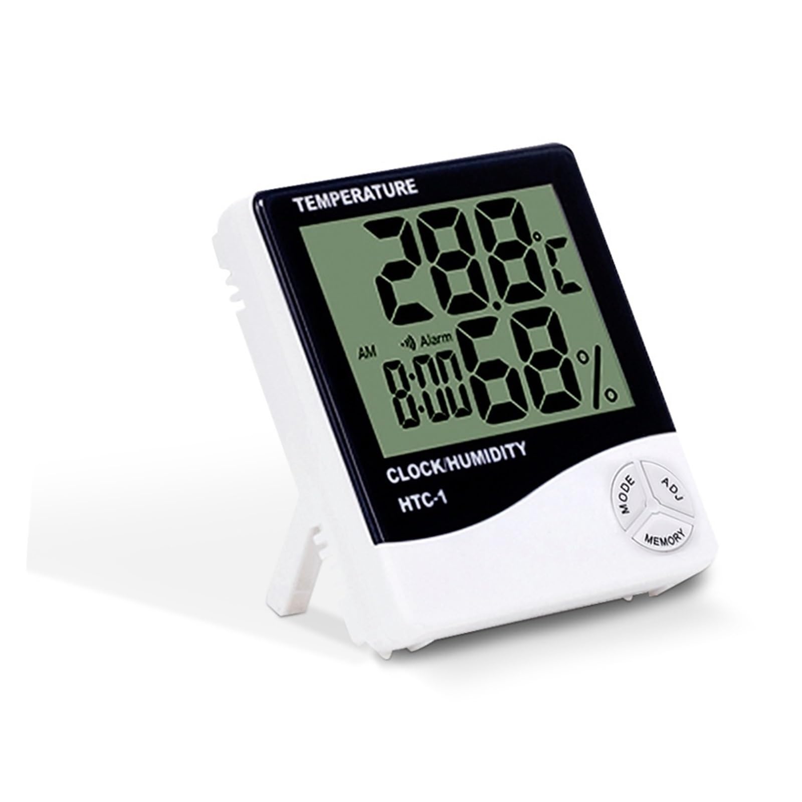 Termoigrometro LCD Digitale misuratore di Temperatura e umidità igrografo termometro Interno ed Esterno casa Stazione Meteo Orologio