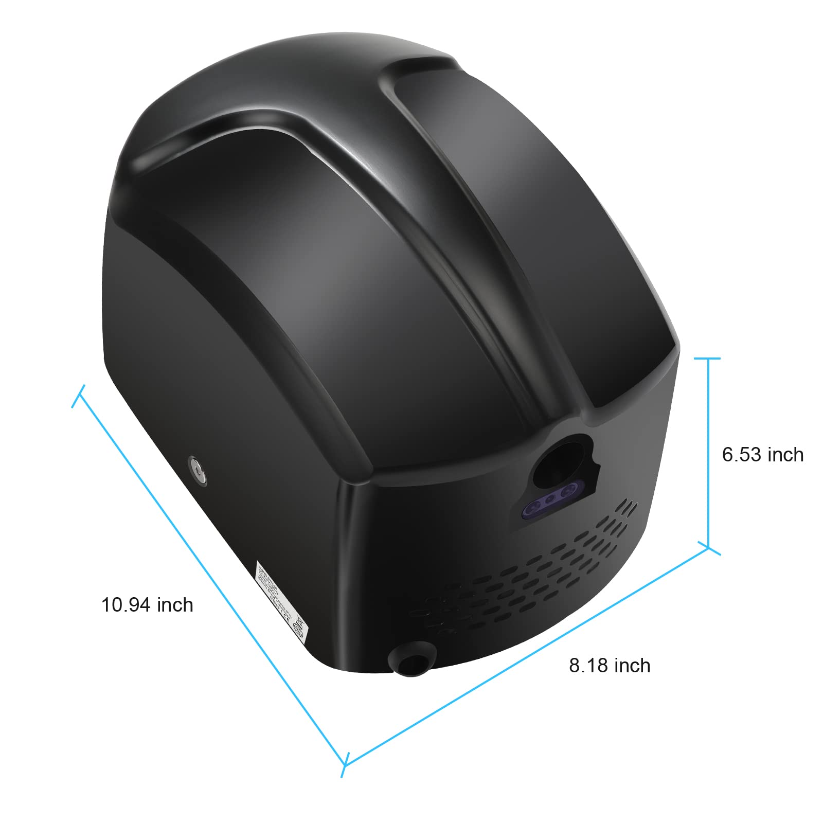 QL Händetrockner 7-10 Sekunden Trocknen,Elektrische Händetrockner Automatische,Edelstahl Händetrockner für Wandmontage,für Küche Badezimmer Toilette 1150W Schwarz