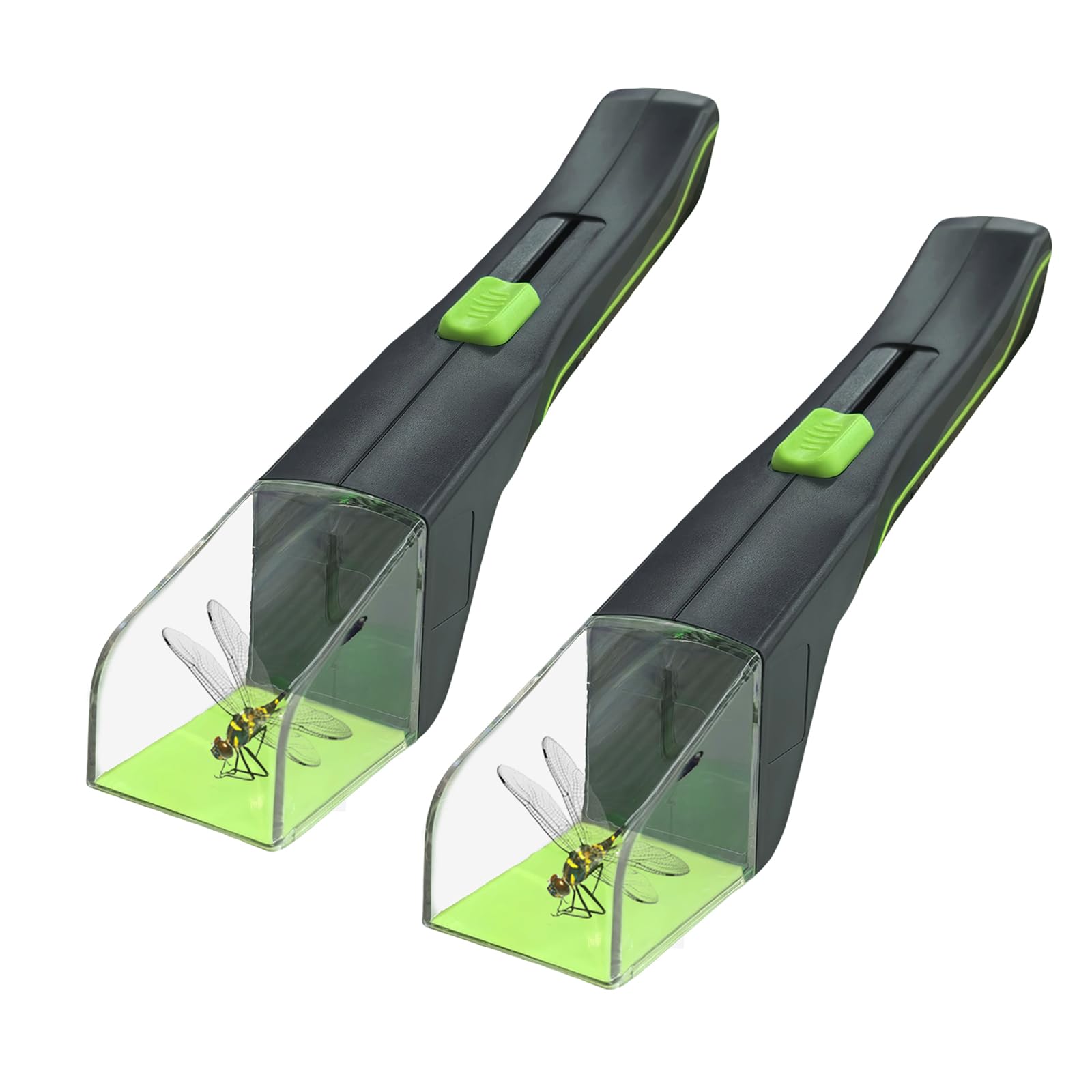 AMFUN Insect Catching Tool, 2Pcs Bug Catcher Handheld, Portable Fly Spider Catcher, Insect Bug Catcher with Clear Window, Humanized Insect Trap for Children to catch-observe-release