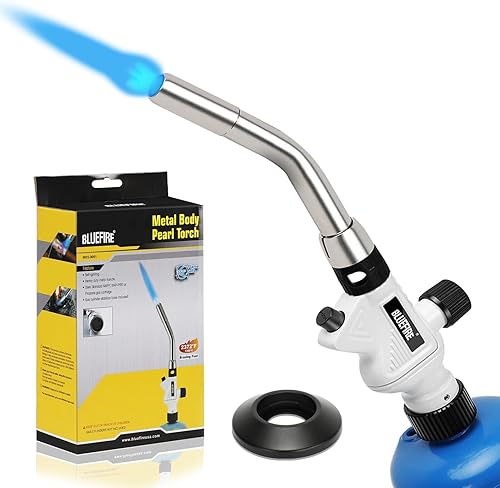 BLUEFIRE - Cabezal turbo con mango de metal perlado, combustible multiusos para soplete automático de propano MAPP MAP PRO, gran dispositivo de disponible en Yaxa Costa Rica
