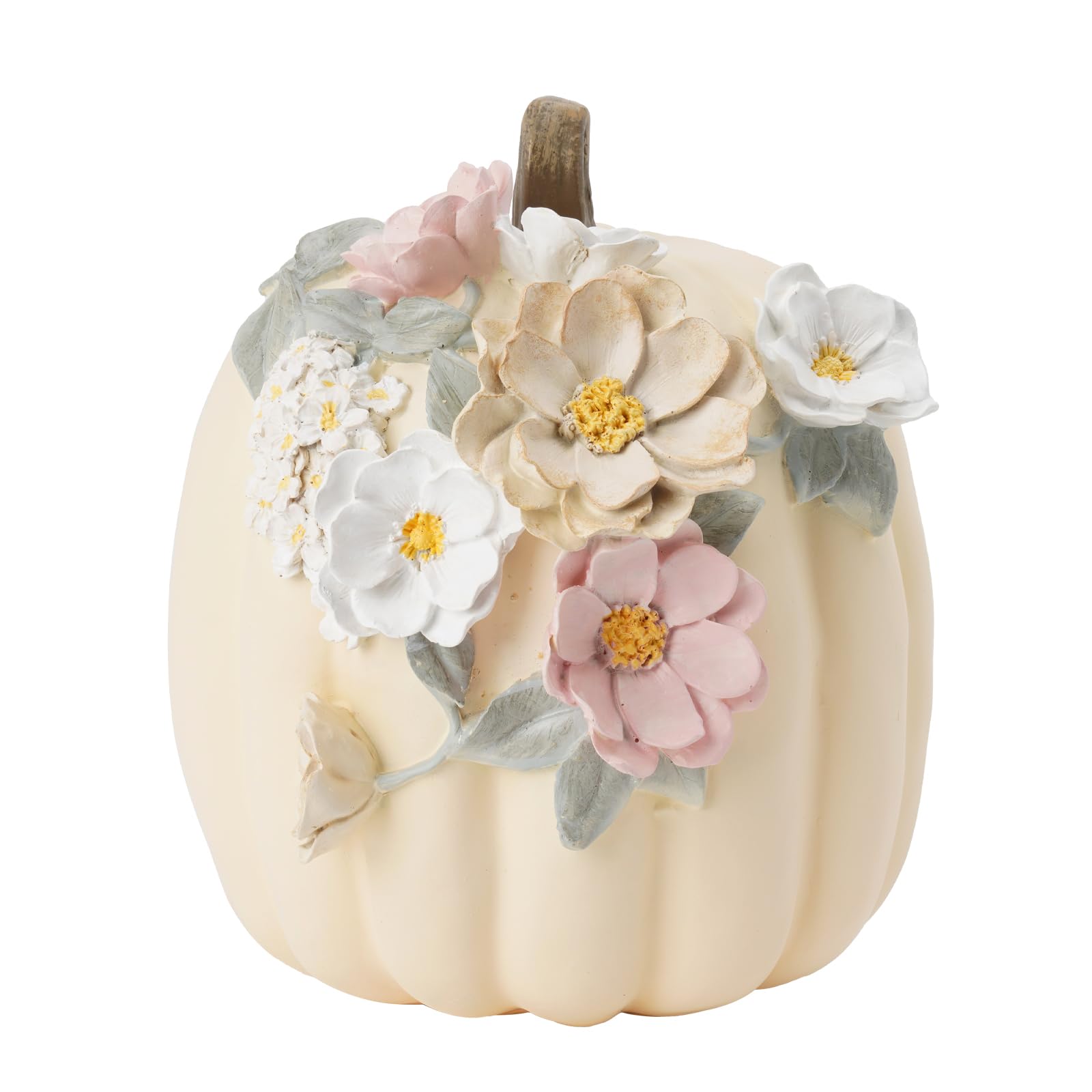 Calabazas de resina decorativas con tallas florales para estante de salon