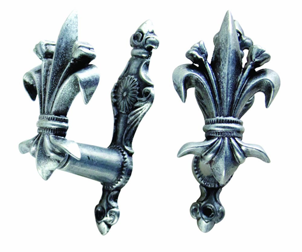 Denix Multicolor Fleur De Lis Hangers, Antique Gray