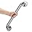 AmazerBath Shower Grab Bars for Seniors Anti Slip, Bath Safety Grab Bar for Needy, Stainless Steel Bathroom Safety Grab Bars, Thickened Bar Bigger Base Holds 500LBS, 16 L x 1 D, Brushed Nickel