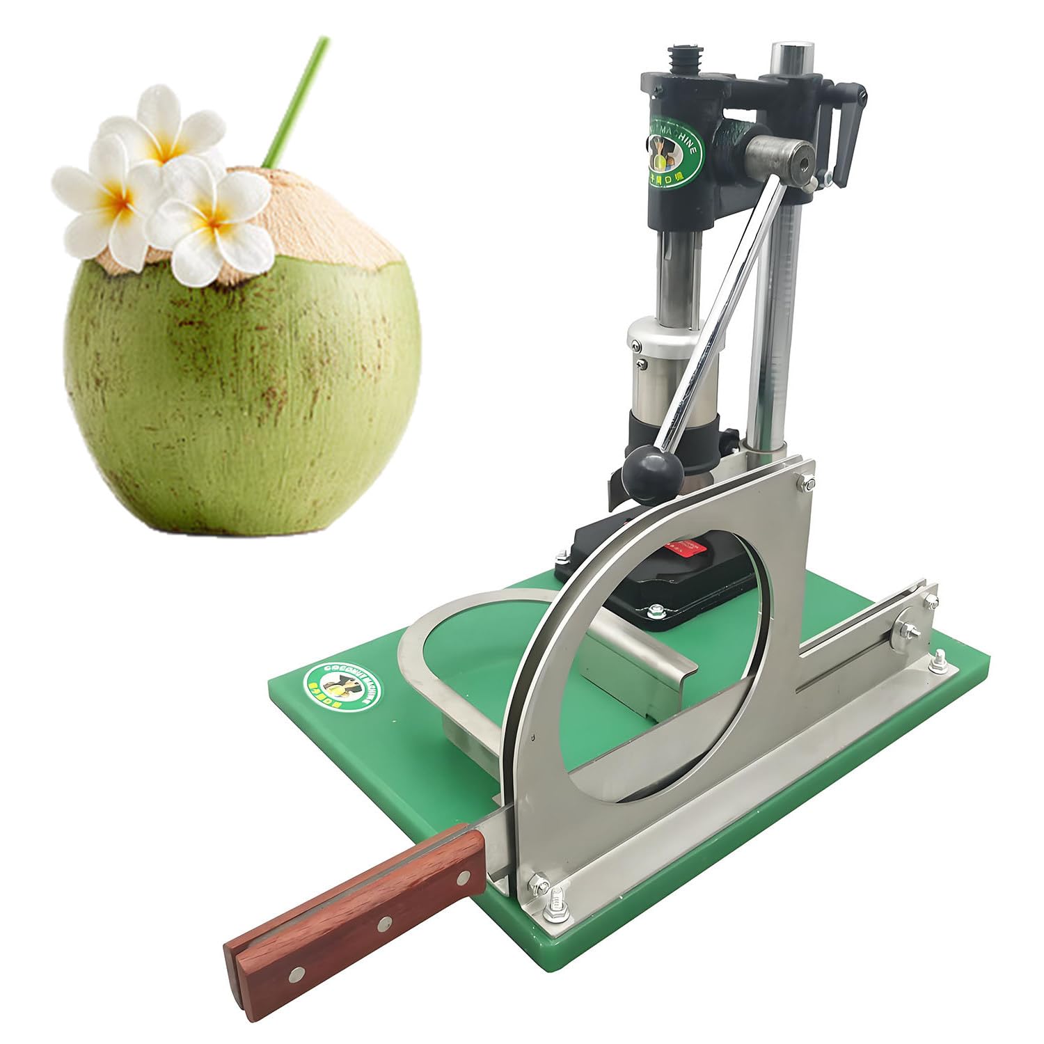 TIANQIHAO Coconut Opener Machine Manual Coconut Cutter Machine Coconuts Open Peeler Tools Coconut Hole Puncher Maker Fresh Coconut Peeling And Opening Machine