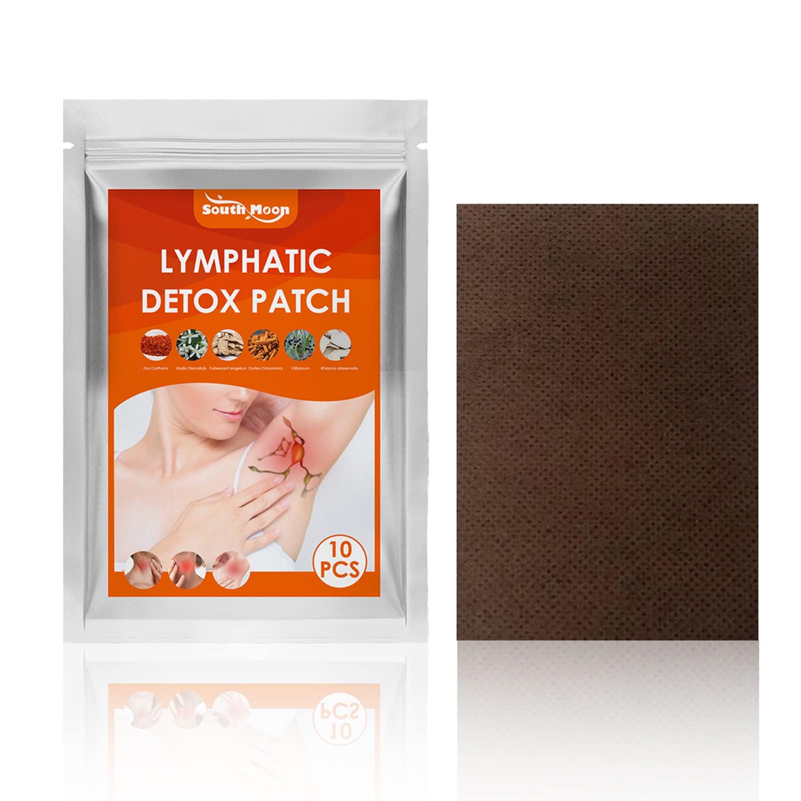 10 Pcs Lymph Care Patch, Neck Lymph Node Patch Breasts Sticker, Promote Blood Circulation, Pain Relief for Shoulder, Neck, Waist, Back, Hand, Foot, Knee & Joint, Stomach Bloating, Hot Compress Pad
