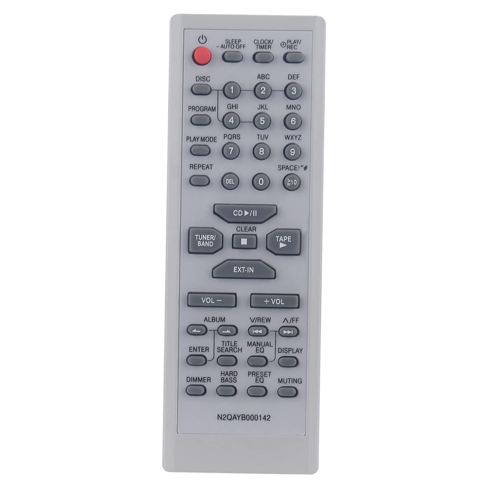AIDITIYMI N2QAYB000142 New Replace Remote Remote Control Compatiable with Panasonic CD Stereo Audio System SA-AK450