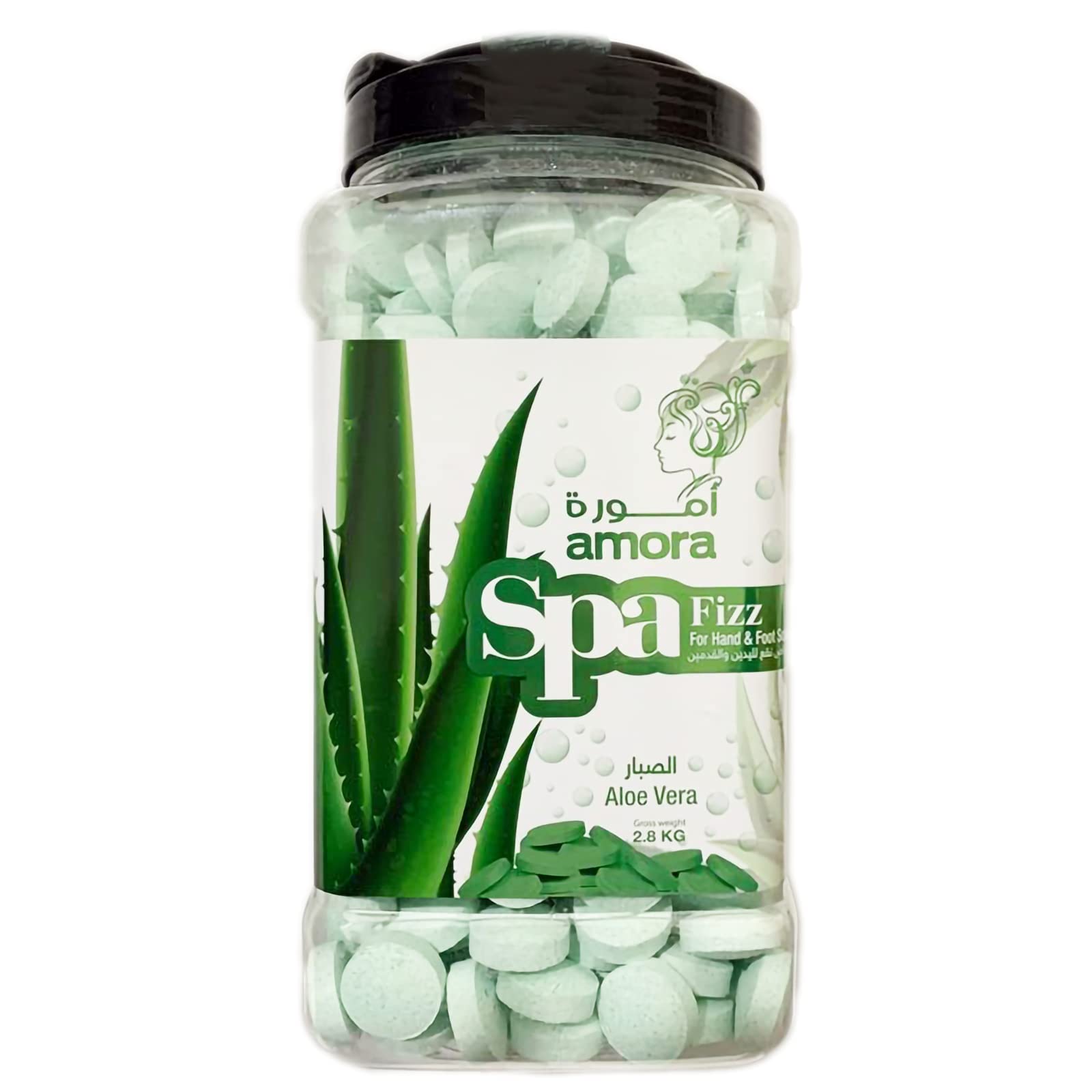 PILOT Amora Spa Tablets Fizz Soak Tablets Hands & Feet, Pedicure & Manicure | Spa Treatment For Relaxation, Detoxing, Callus & Cuticles Softener | (Size 2.8 KG Aloevera)