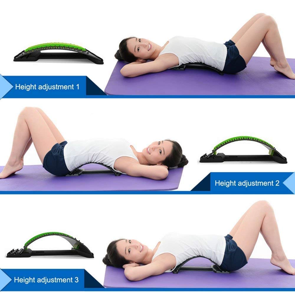 Krupanidhi back stretcher spinal curve relaxation device dezire alpha spine pain relief equipment support lumbar lumber for chair products lower devices massage 2