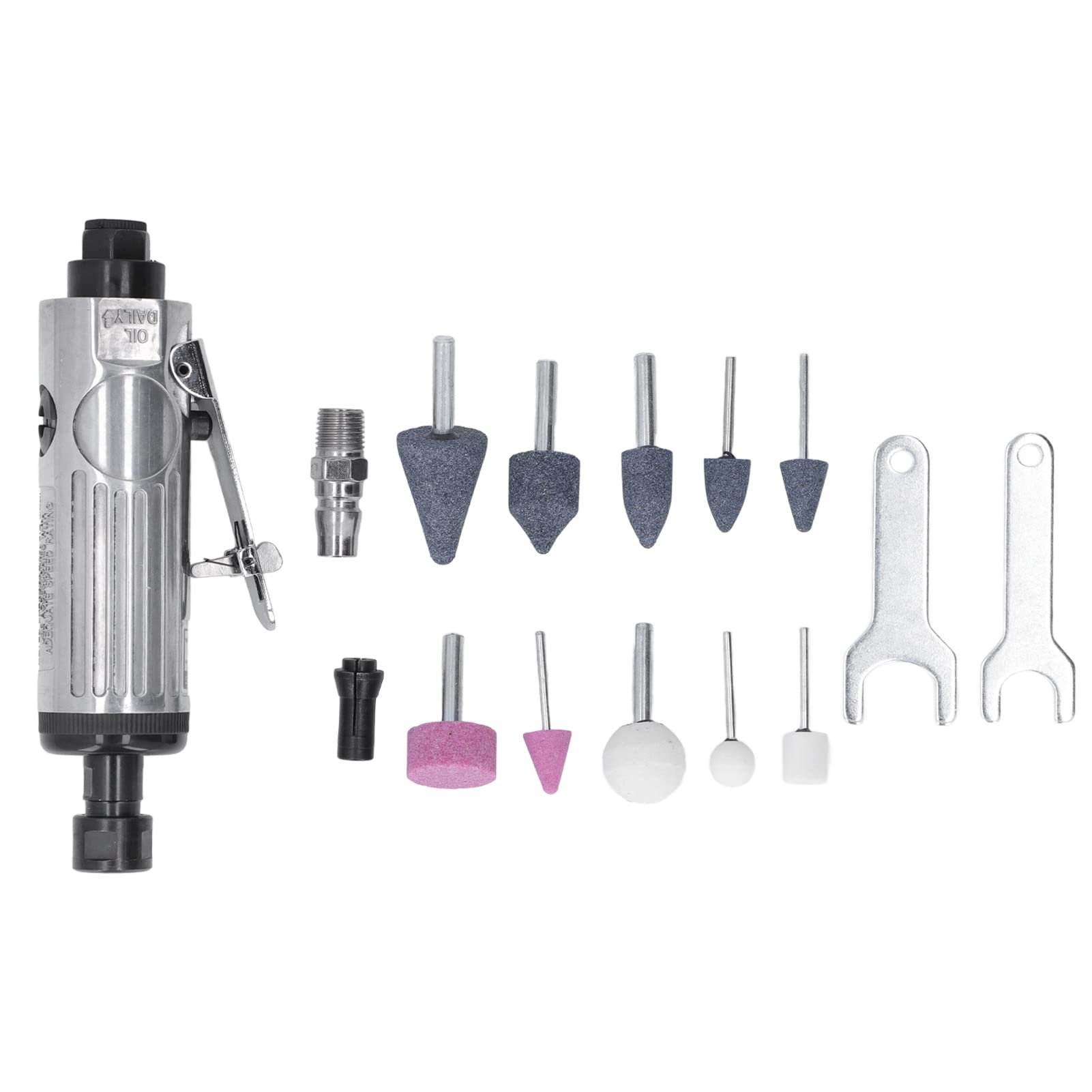 Kit smerigliatrice pneumatica da 1/4 pollici rettificatrice pneumatica portatile per lucidatura impugnatura diritta 22000 giri/min
