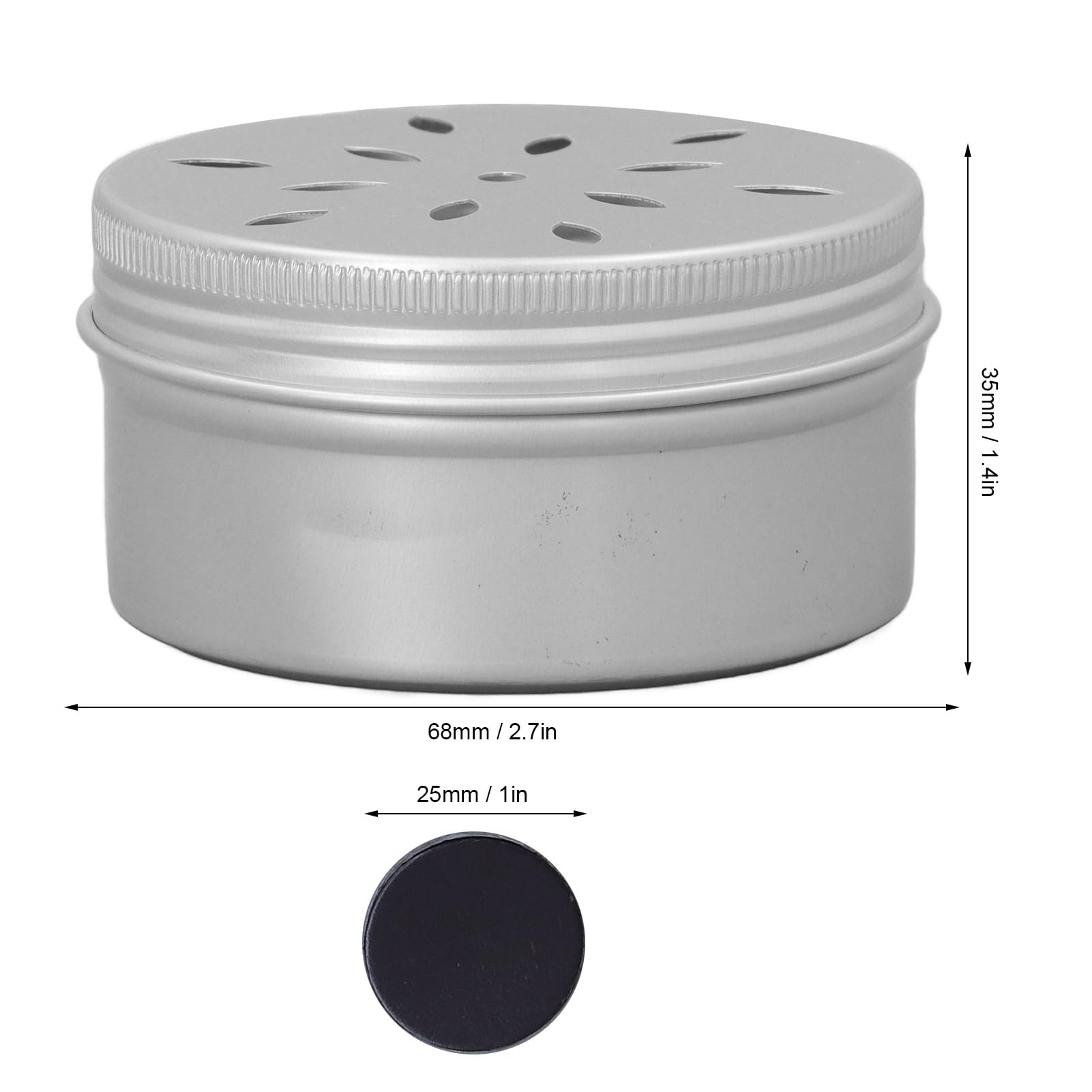 TOPINCN Kit D'entraînement de Boîte à Parfum de Chien Creux avec Autocollants Magnétiques, Récipient en Métal de Nez pour Animaux de Compagnie avec 10 Points Magnétiques, Kit