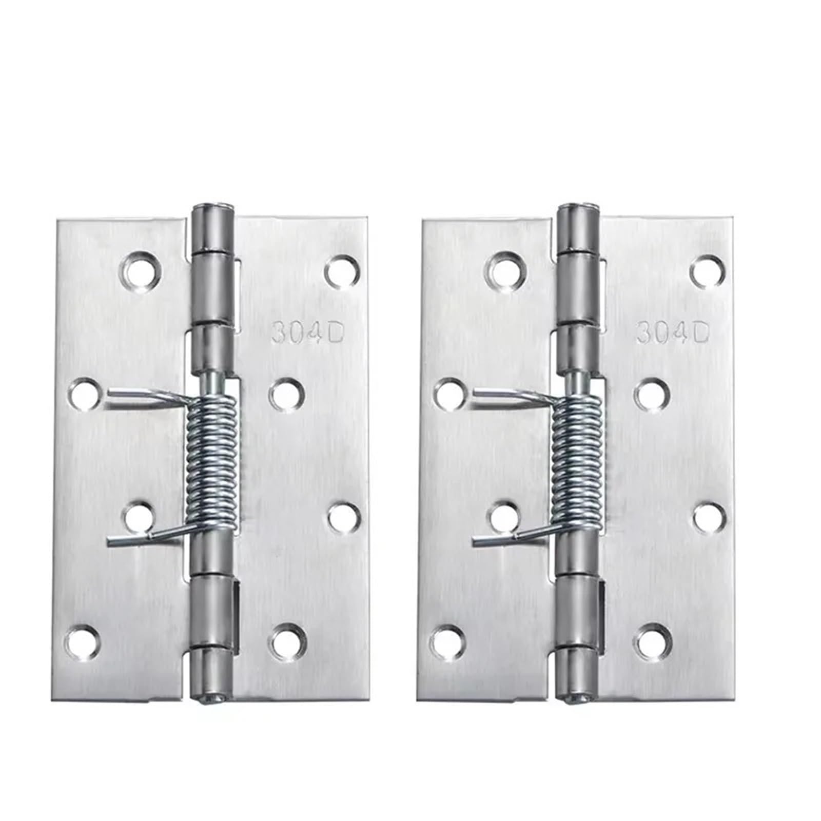 2pcs Spring Door Hinge Stainless Steel Hinge for Cabinets(3inch)