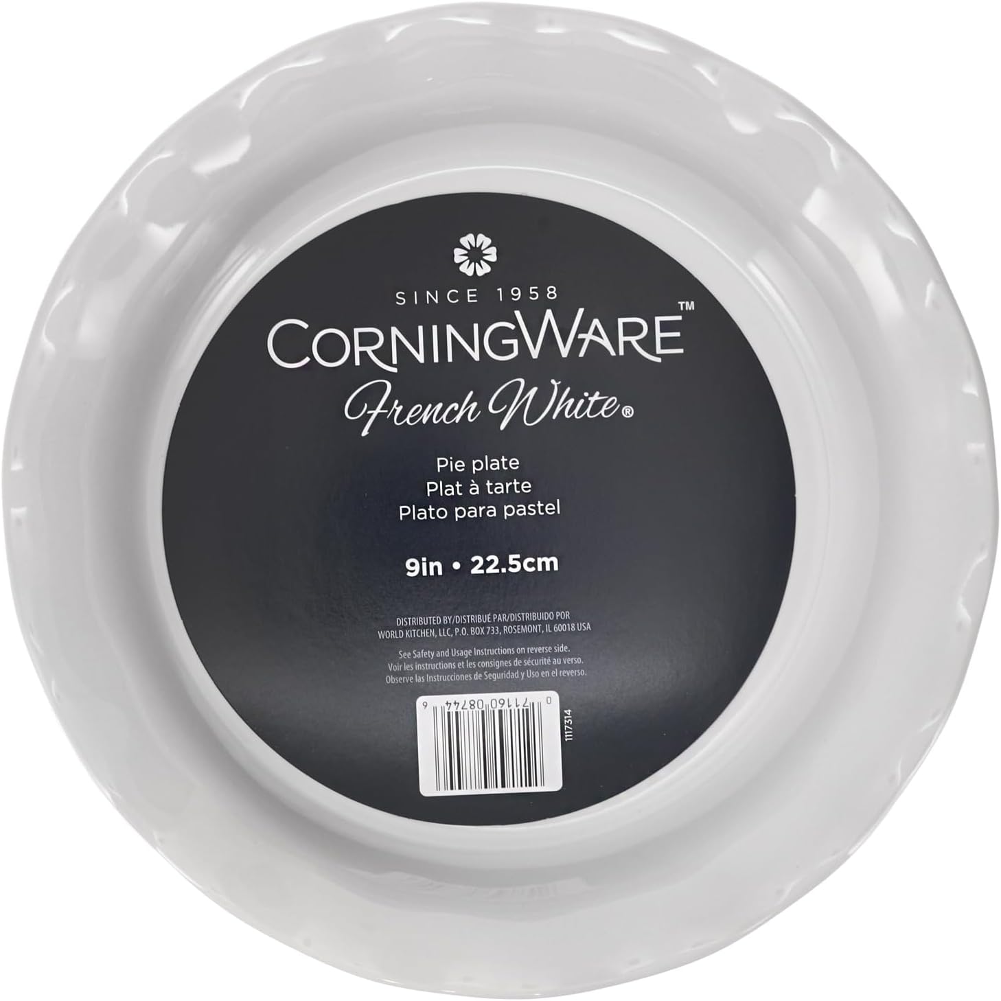 CorningWare FW111 French White 9 in Pie Plates (4-Pack)