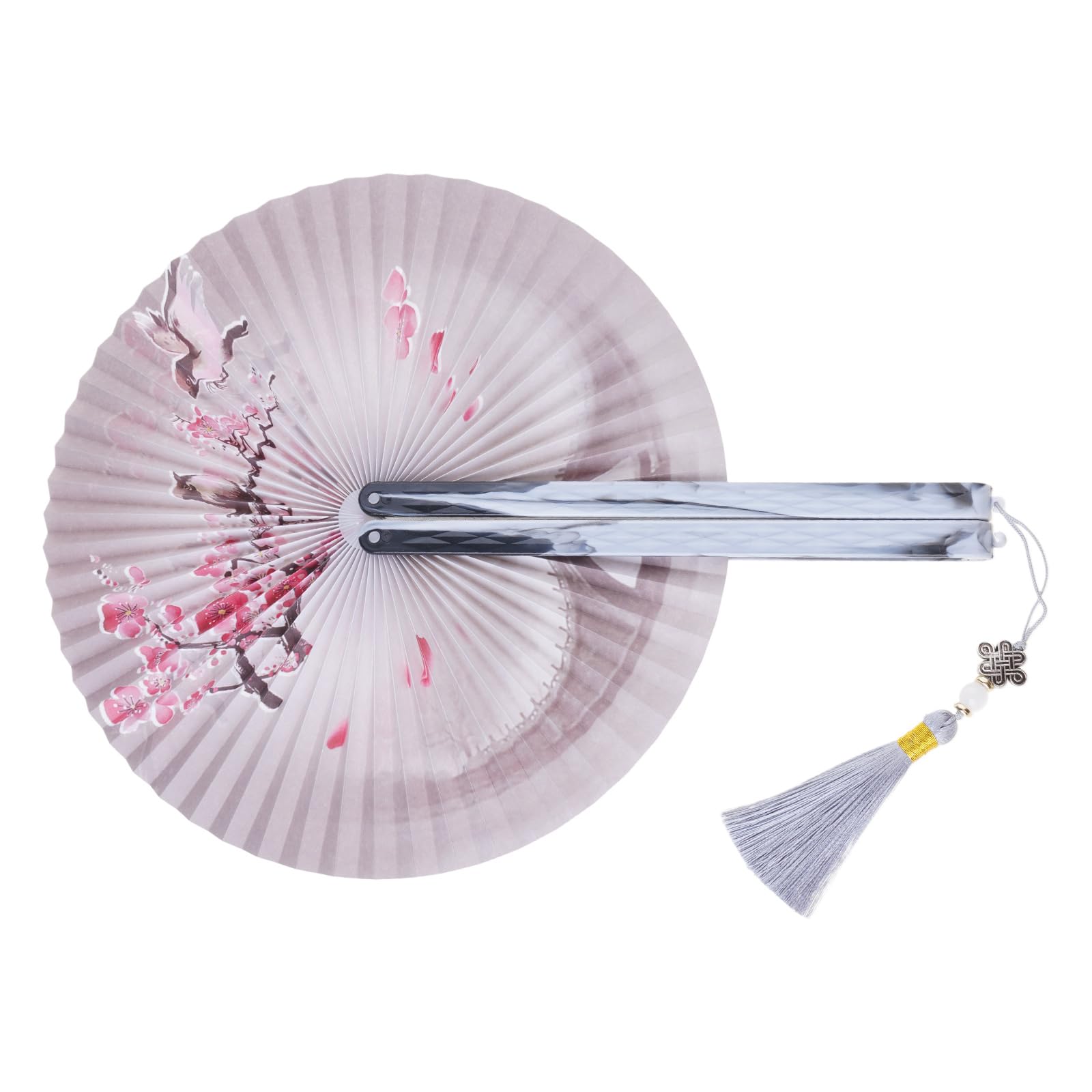 Hand Held Hand Fan with Pendant Fan for Women Vintage Shape Paper for Wedding and Decoration, Cultural Decoration