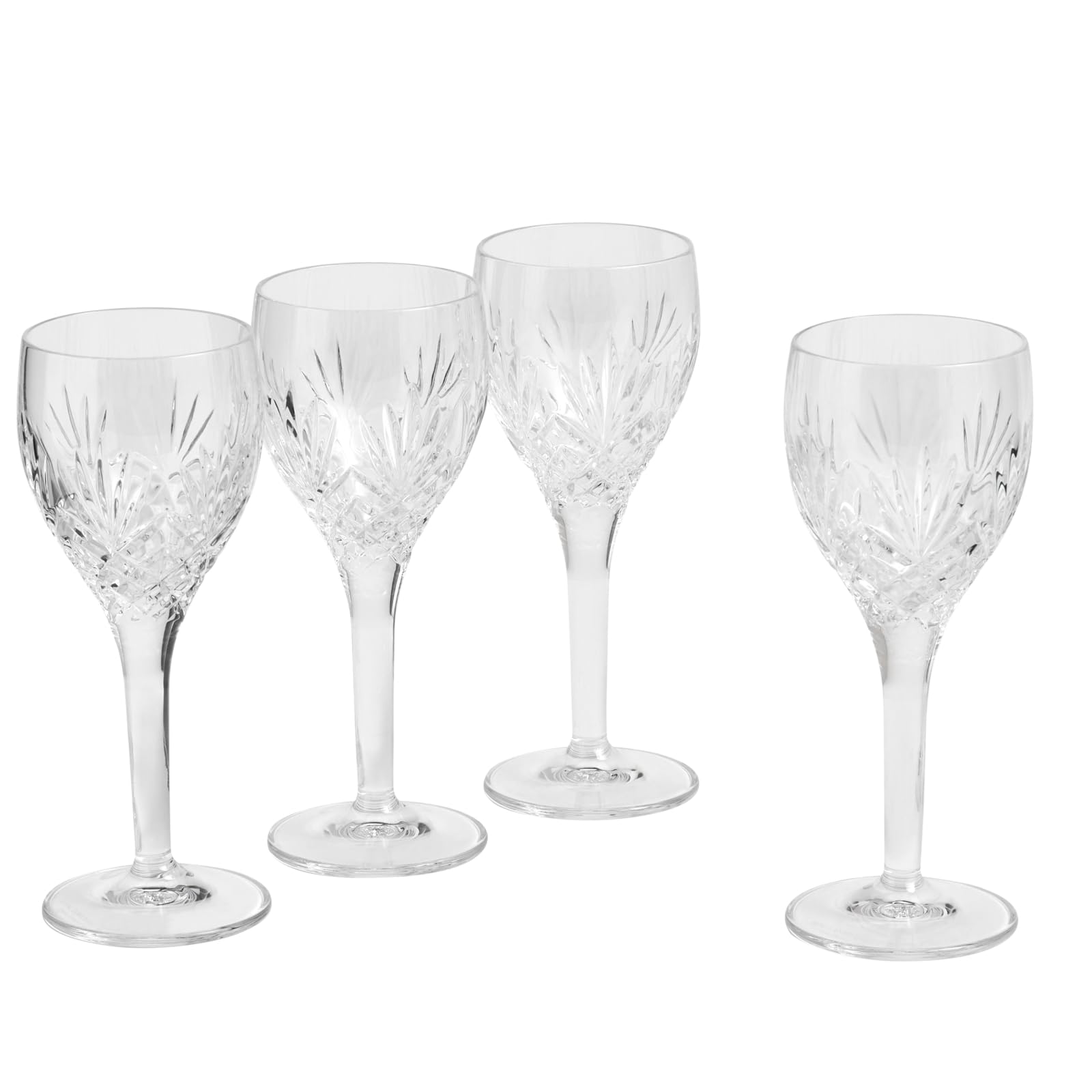 Royal Doulton Highgate Lot de 4 verres à vin blanc en cristal