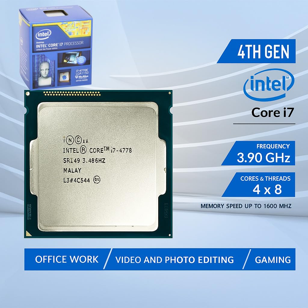 Core Intel i7-4770 LGA1150 3.40GHz SR149 4th i7 CPU 0 Gen Desktop