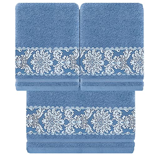 Toallas de Baño Grandes 100 X 150 Azul Marca O'LANG